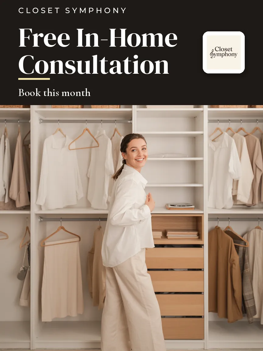 Closet Symphony — Printed flyer: FREE IN-HOME CONSULTATION