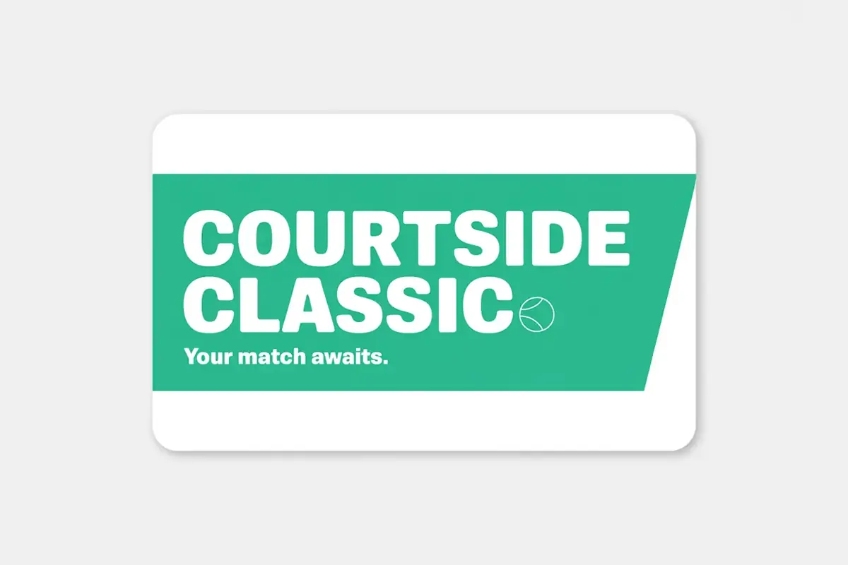 Courtside Classic — Business card (front): Courtside Classic