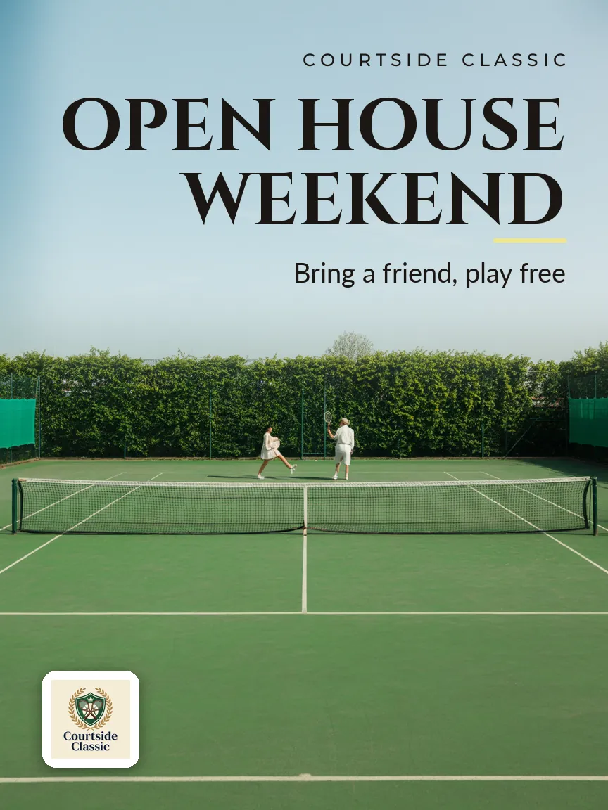 Courtside Classic — Printed flyer: OPEN HOUSE WEEKEND