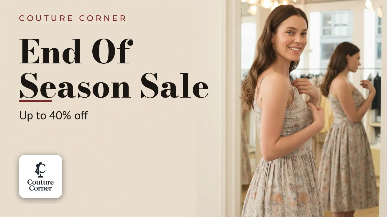 Couture Corner — Website banner: END OF SEASON SALE