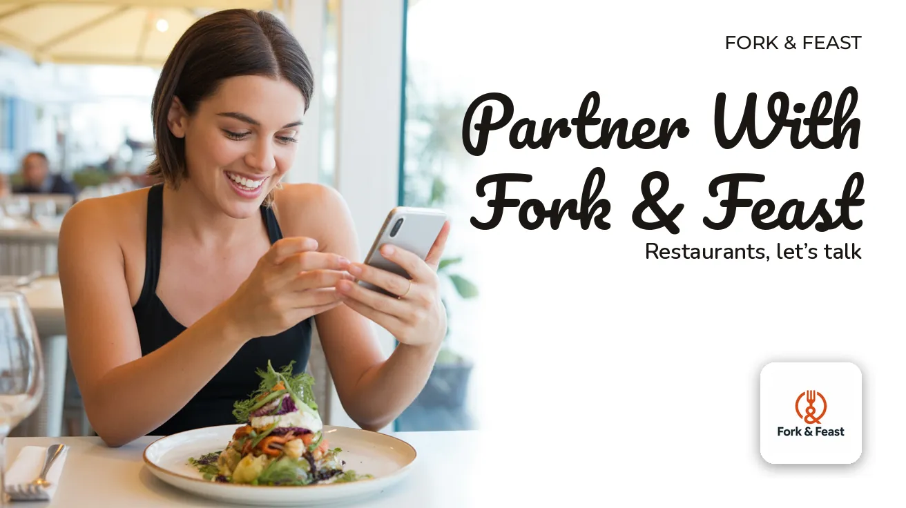 Fork & Feast — Website banner: PARTNER WITH FORK & FEAST