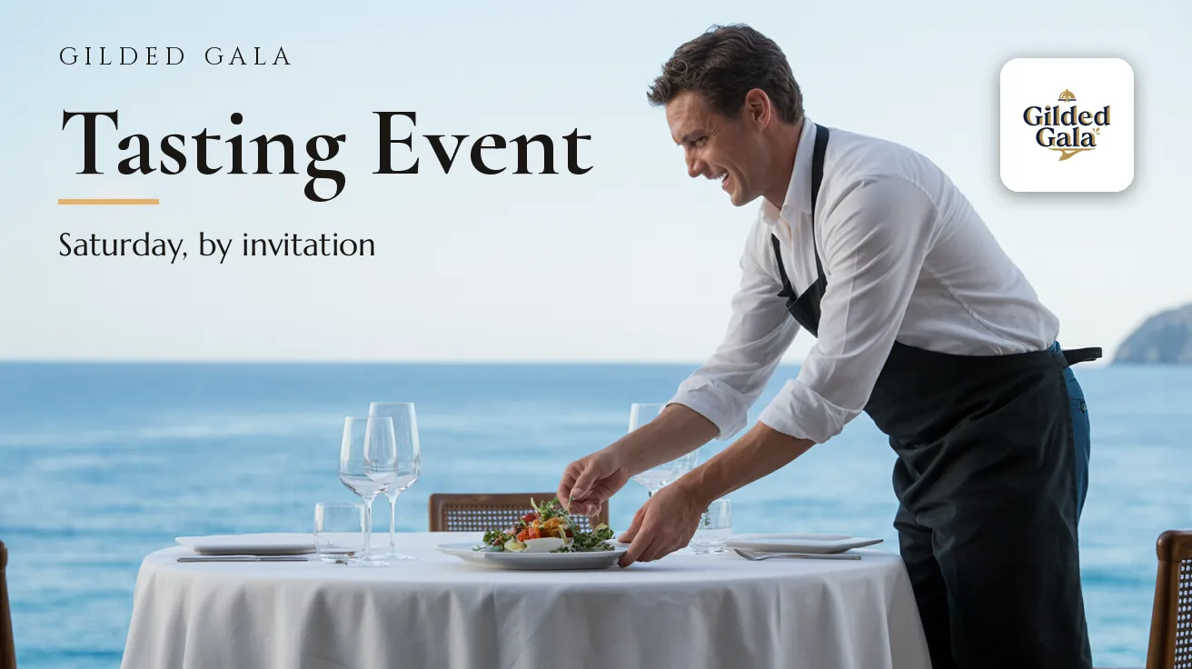Gilded Gala — Website banner: TASTING EVENT