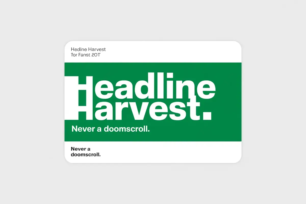 Headline Harvest — Business card (front): Headline Harvest