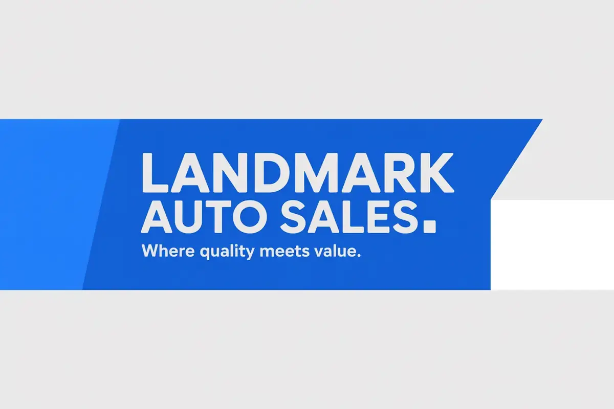 Landmark Auto Sales — Business card (front): Landmark Auto Sales
