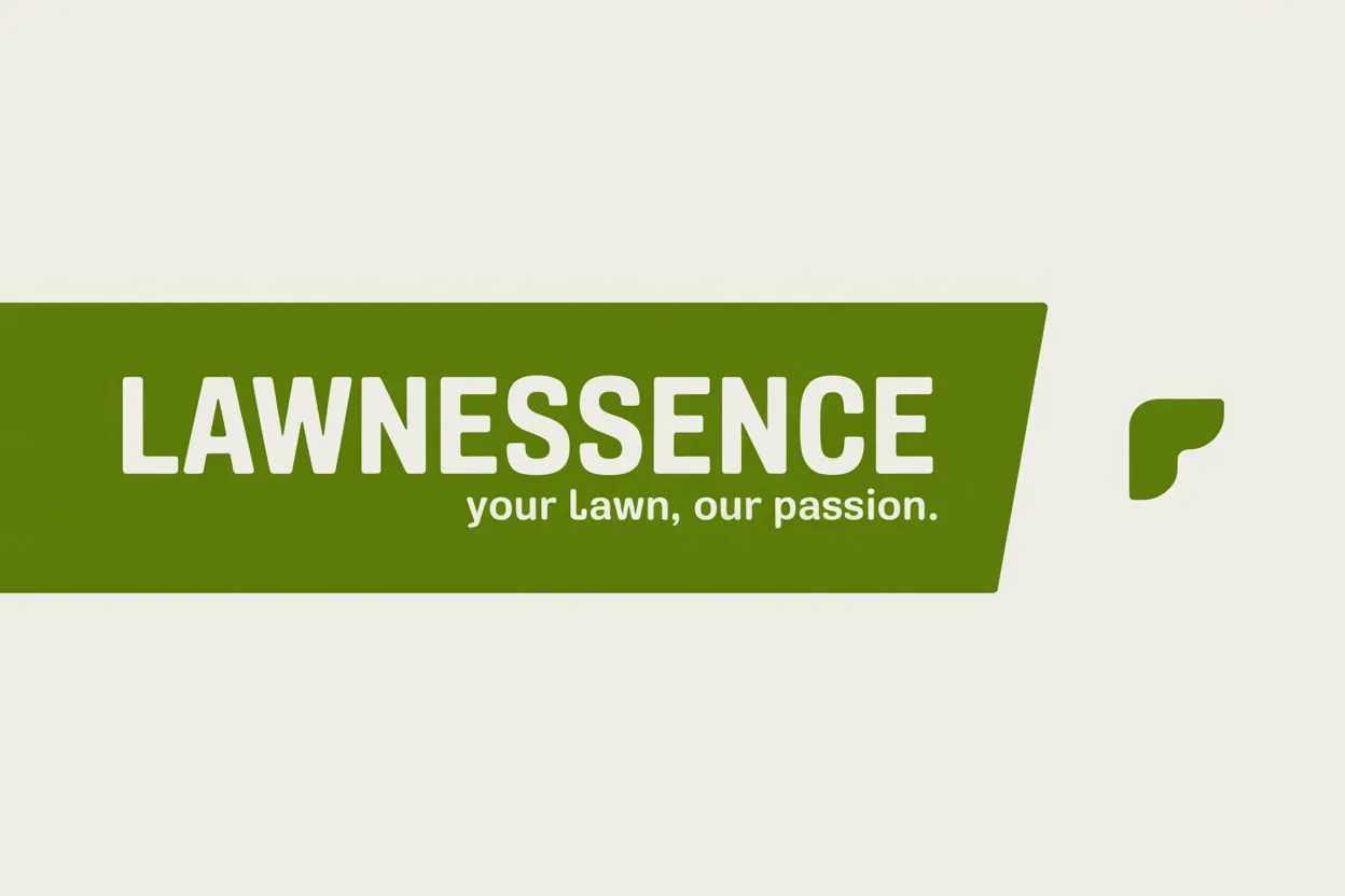 LawnEssence business card front, AI-made