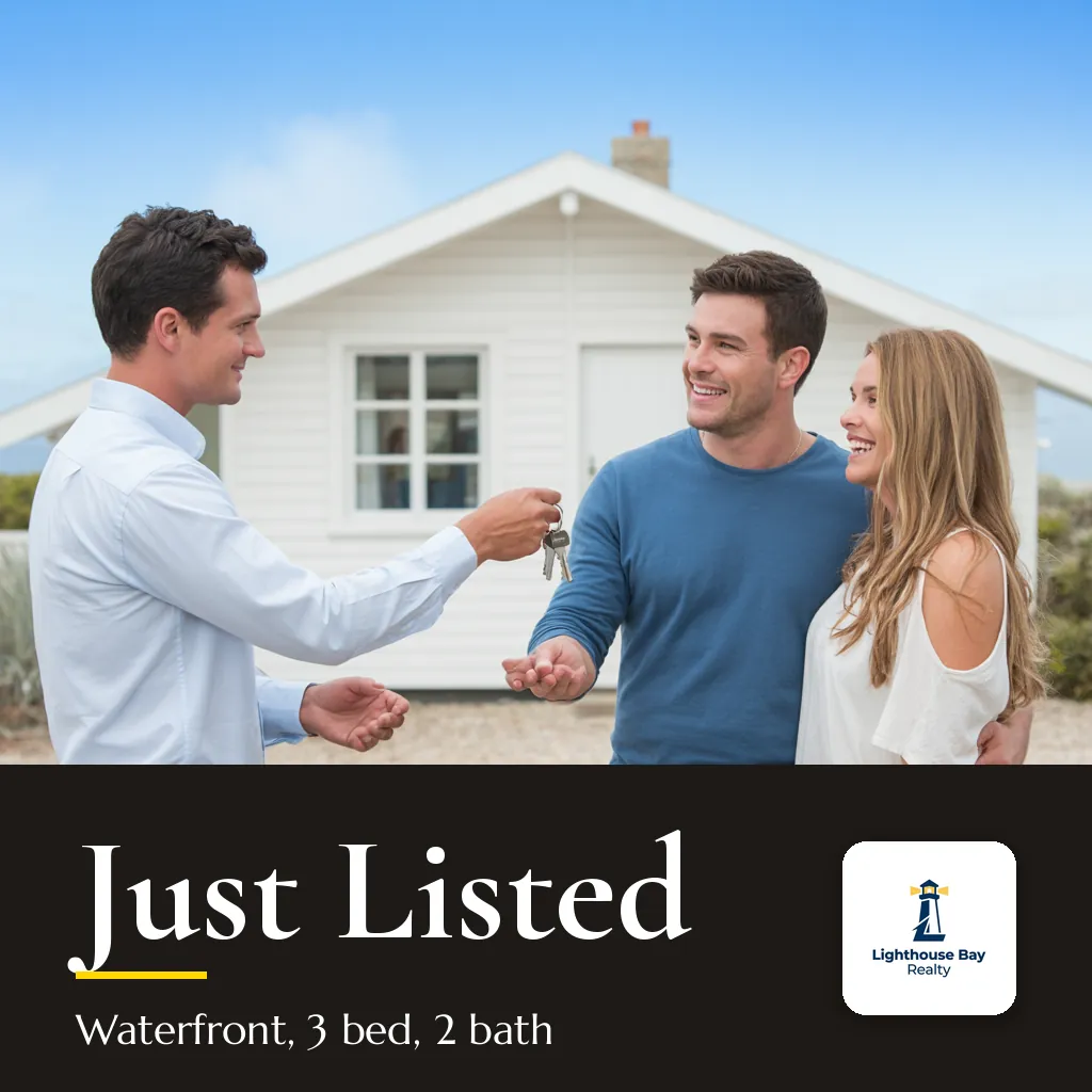 Lighthouse Bay Realty — Social media post: JUST LISTED