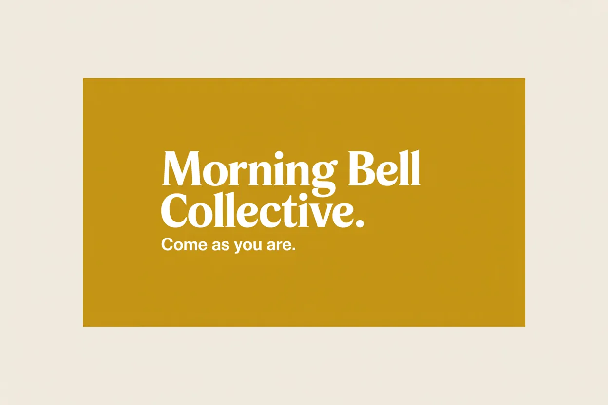 Morning Bell Collective — Business card (front): Morning Bell Collective