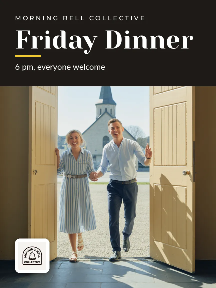 Morning Bell Collective — Printed flyer: FRIDAY DINNER