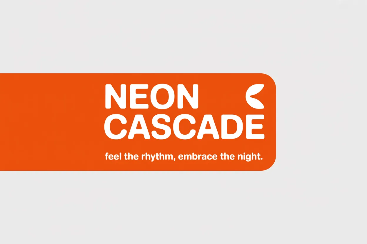 Neon Cascade — Business card (front): Neon Cascade