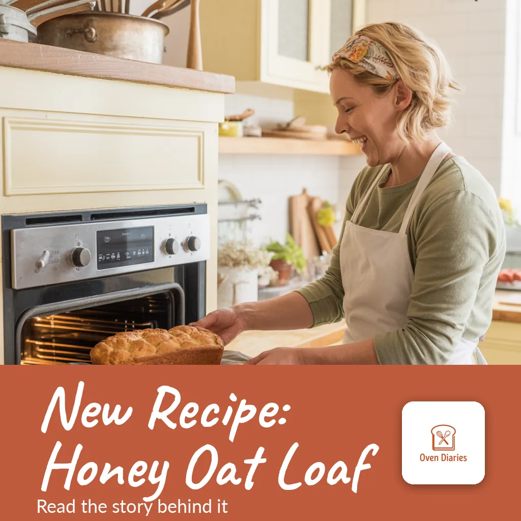 Oven Diaries — Social media post: NEW RECIPE: HONEY OAT LOAF