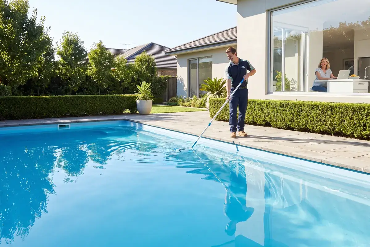 Poolside Bliss brand photo, AI-made