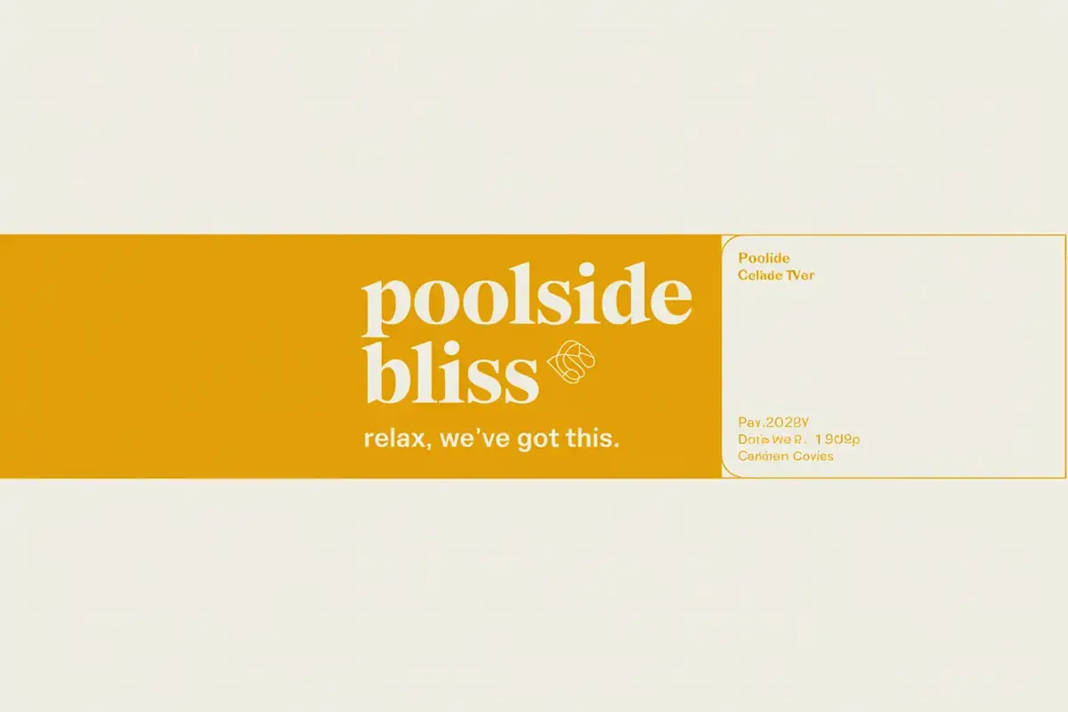 Poolside Bliss — Business card (front): Poolside Bliss