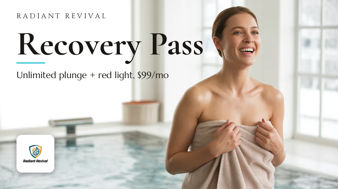 Radiant Revival — Website banner: RECOVERY PASS