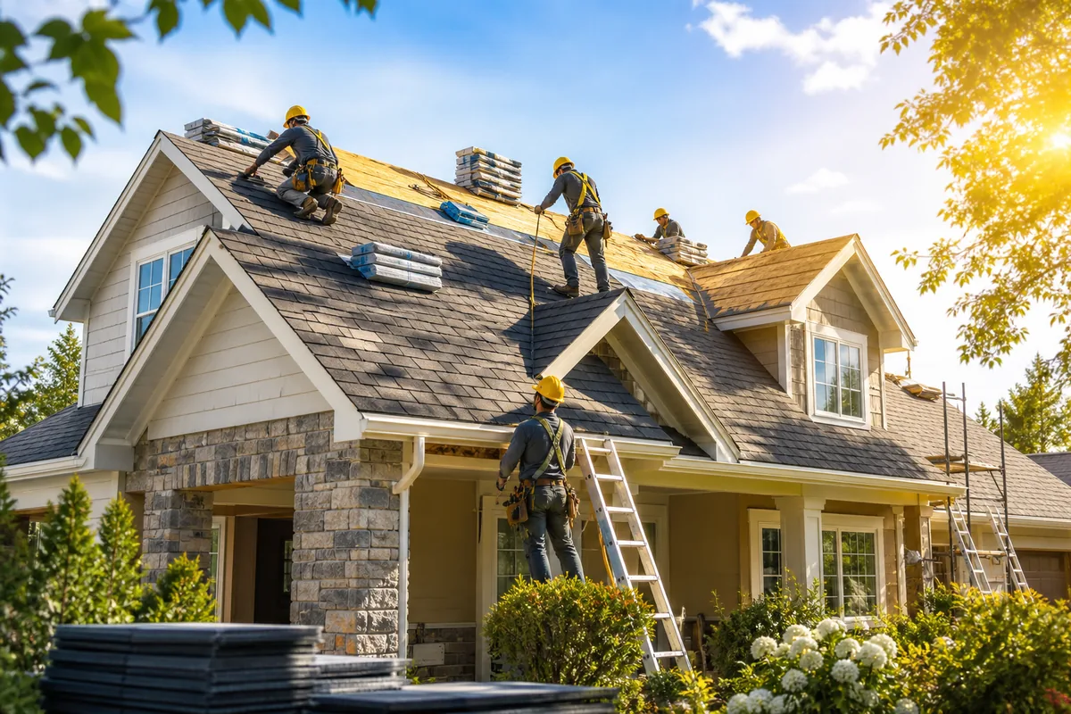RidgePoint Roofing brand photo, AI-made