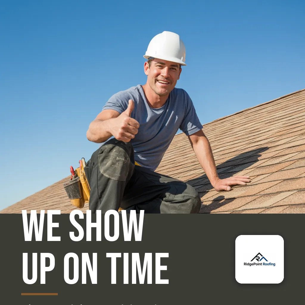 RidgePoint Roofing square social post, AI-made