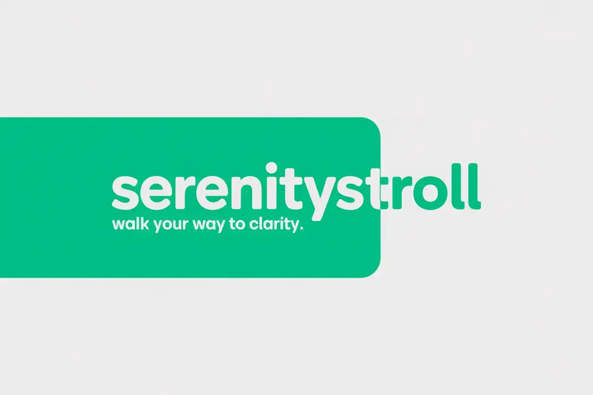 SerenityStroll — Business card (front): SerenityStroll