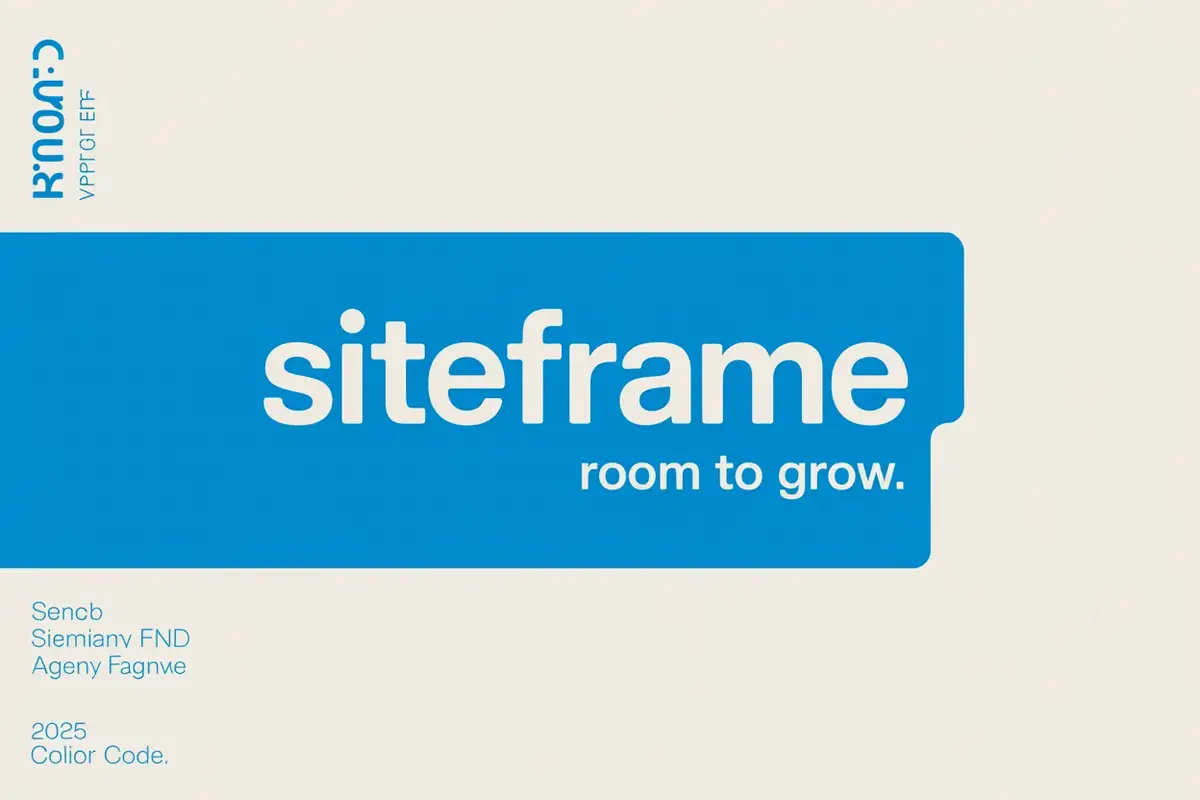 SiteFrame — Business card (front): SiteFrame