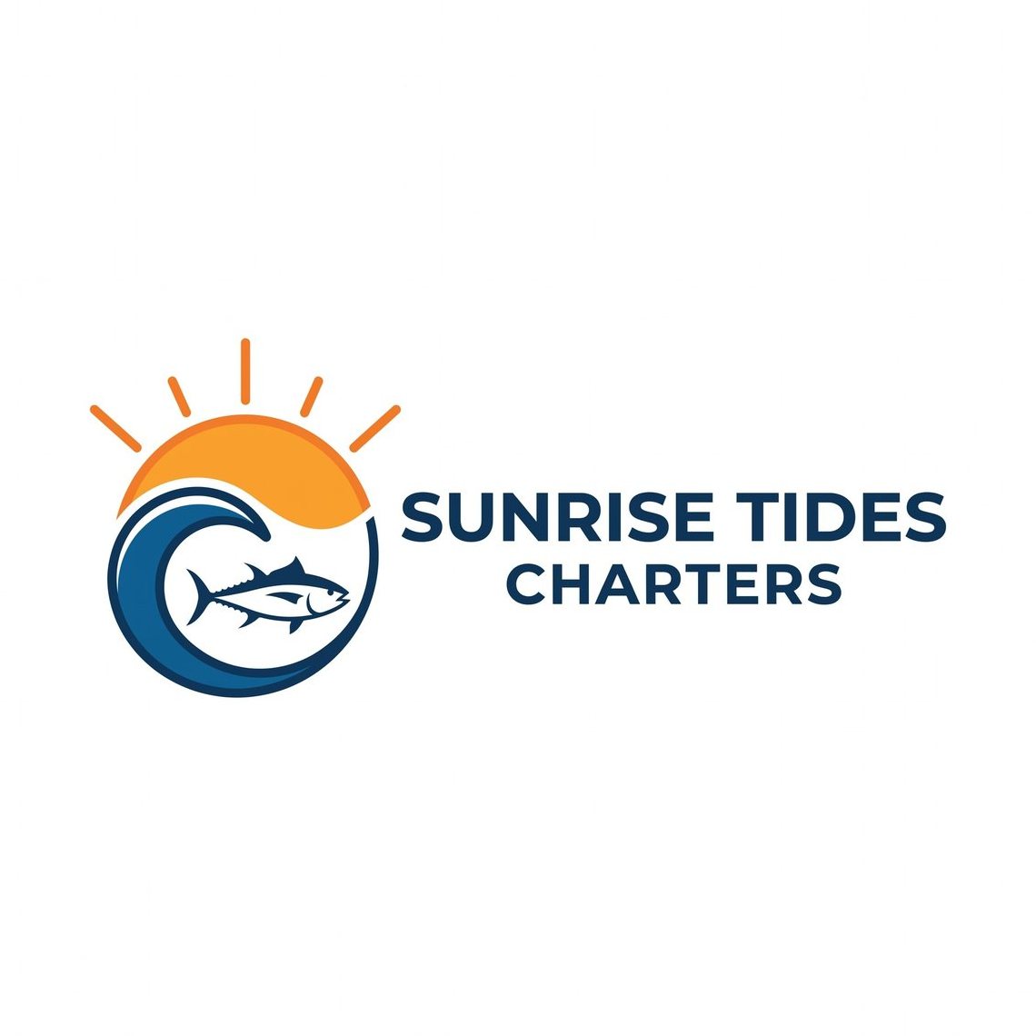 Sunrise Tides Charters logo concept 1