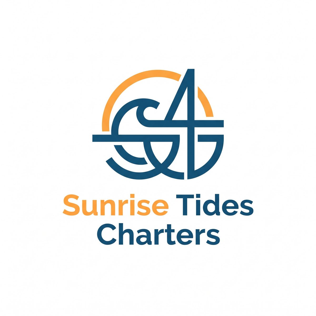 Sunrise Tides Charters logo concept 3
