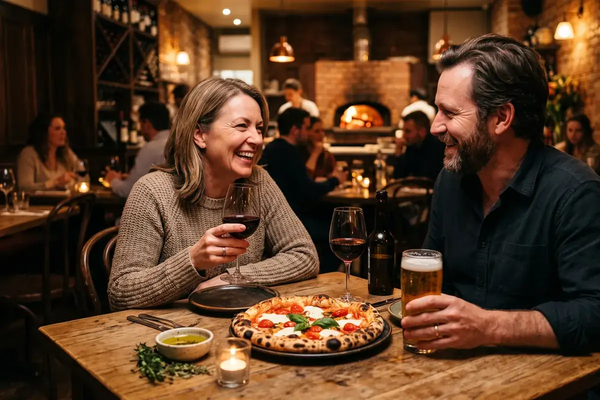 Vinello Pizzeria brand photo, AI-made