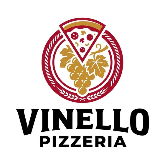 Vinello Pizzeria logo concept 1