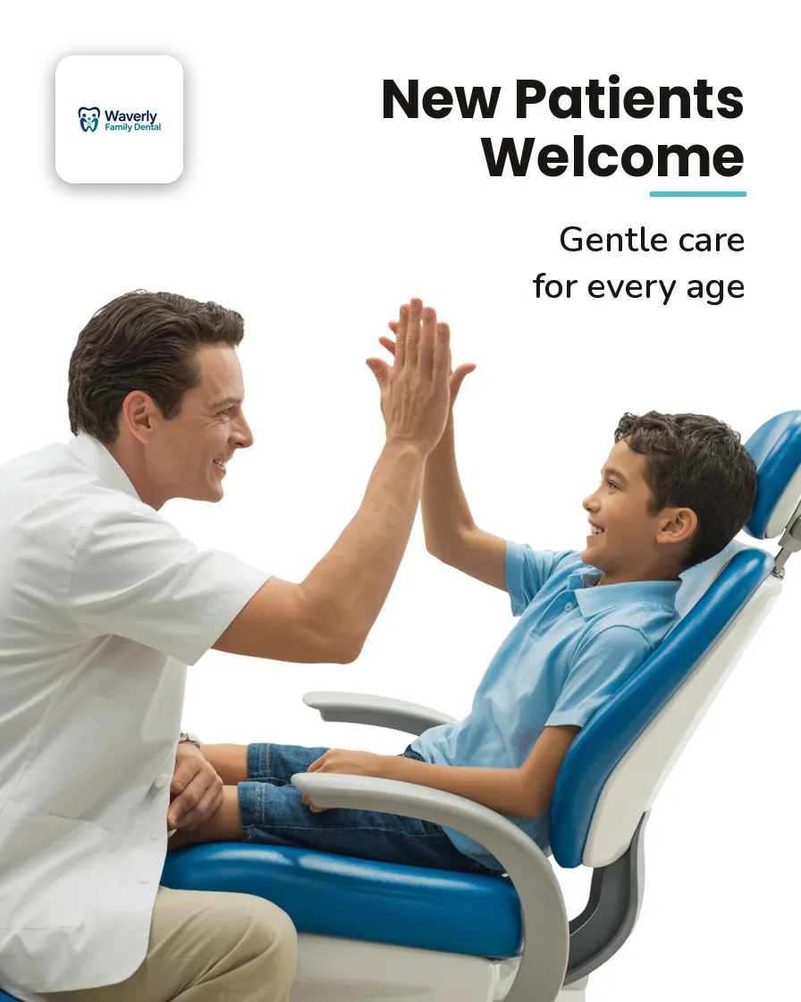 Waverly Family Dental poster, AI-made