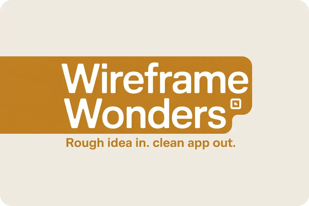 Wireframe Wonders — Business card (front): Wireframe Wonders